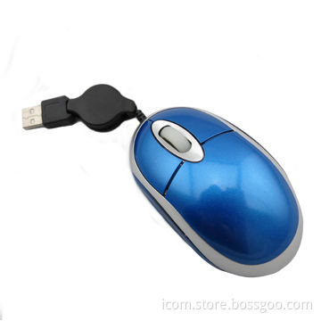 Retractable USB Cable Optical Mouse, Suitable for Sony PlayStation 2